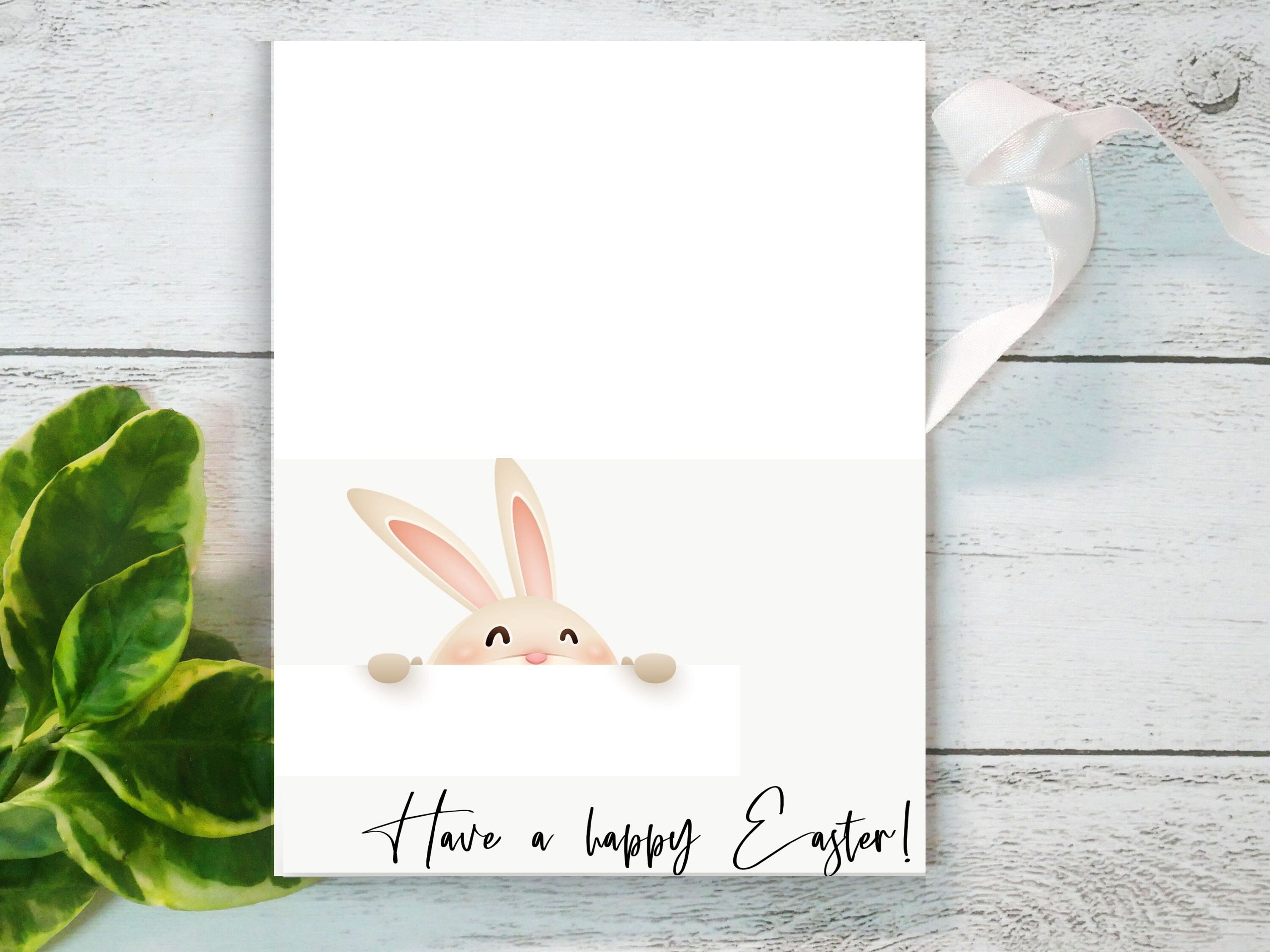EASTER Rabbit/printable Card/envelope Set/happy Easter Etsy UK