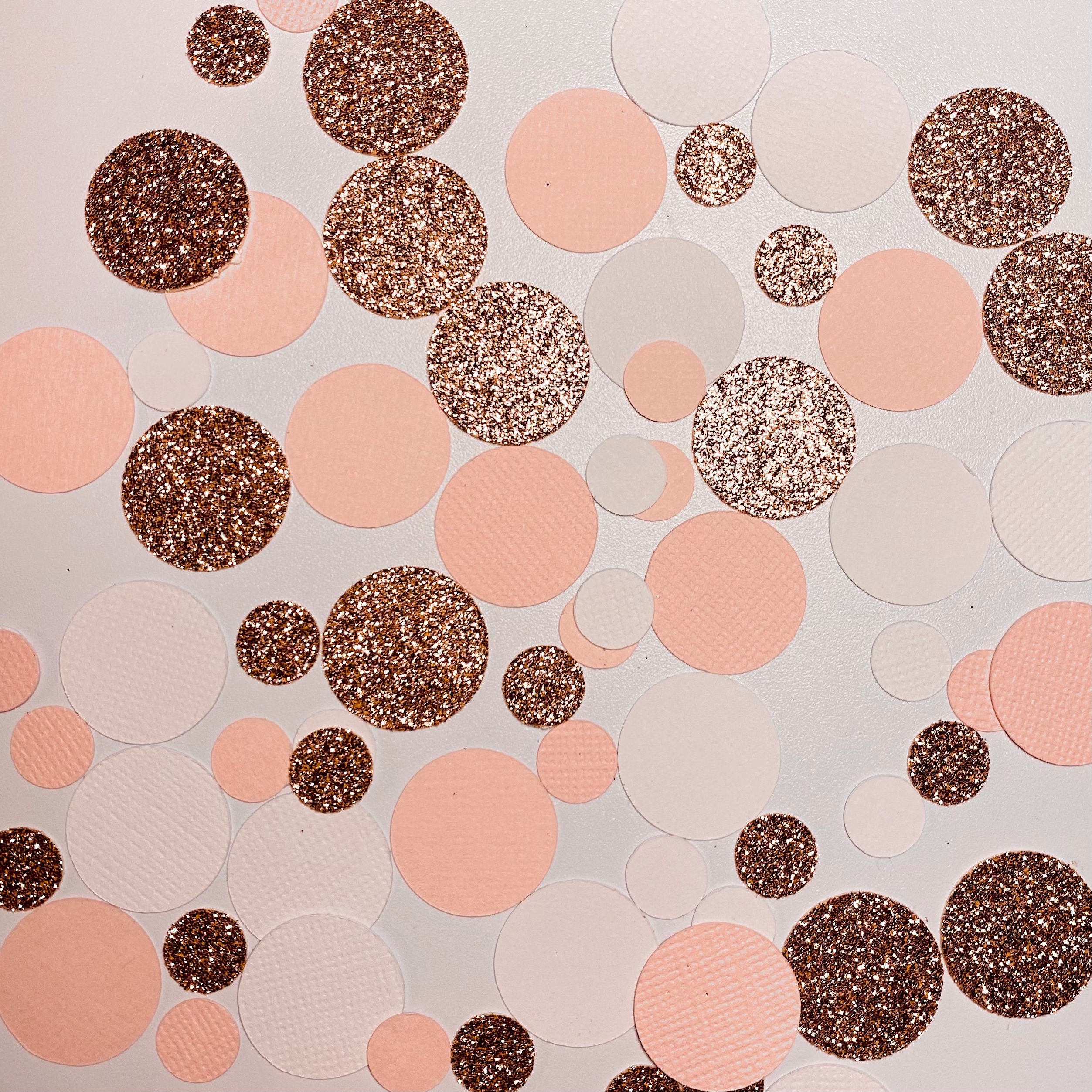 Rose Gold Confetti Circle Confetti Pink Confetti Gold Etsy