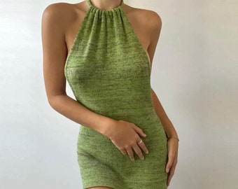 green mini dresses