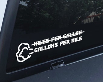 Miles Per Gallon Lustiger LKW-Abziehbild - Diesel-LKW, Racing-Abziehbilder