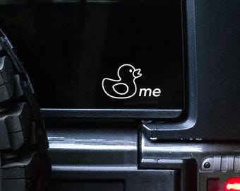 Duck Me 4x4 Aufkleber (2er Pack) Lustiger Off Road Ducking Aufkleber | Kleines Heckfenster Vinyl | Geländewagen Stimmung