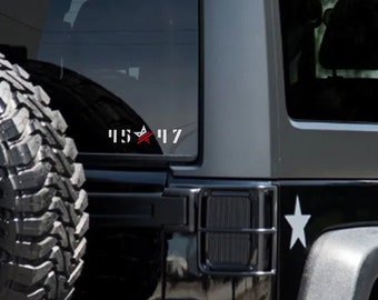 Trump 45 47 USA Decal: Republican MAGA Vinyl Sticker