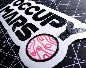 Occupy Mars Aufkleber: Elon Musk inspirierte Raumfahrt