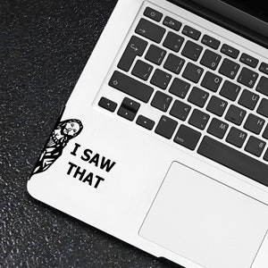 JESUS I Saw That! Funny Car Decal Sticker - Vinyl Graphic, God Christ, Church, Lord, Christian, Clever, Car Glass Decal, Laptop, Mug, Gift