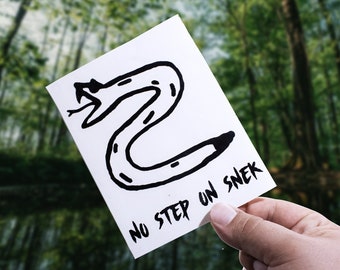 No Step On Snek Decal: Gadsden Flag Vinyl Sticker