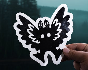 Baby Mottenmann Aufkleber: Cryptid Lore Aufkleber, WV Folklore