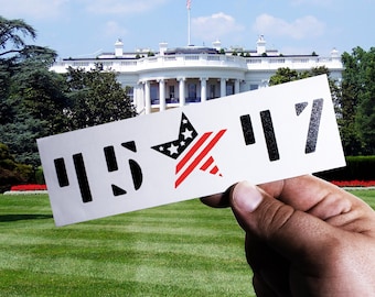 Trump 45 47 USA Decal: Republican Gift, MAGA Vinyl Sticker