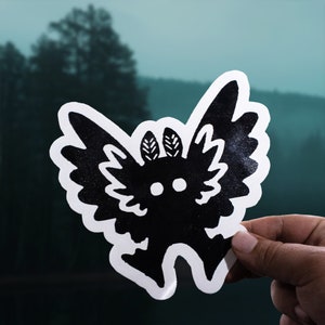 Baby Mothman Cryptid Lore Decal Sticker - Vinyl Graphic, WV Folklore, Urban Legends, Scary Stickers, Spooky, Halloween Stickers Gift