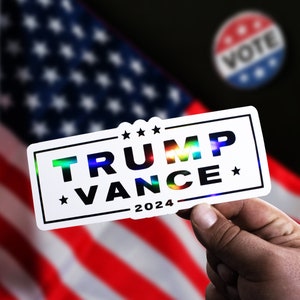 TRUMP VANCE 2024 Make America Great Again VS sticker sticker - vinyl grafisch, 45 47, Donald Trump President, Rnc Gift, Trump Shot Fight!
