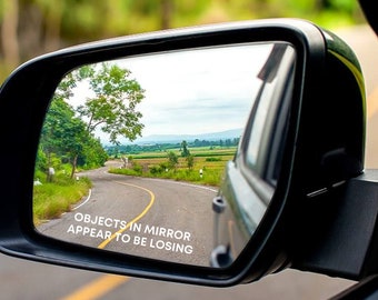 'Objects In Mirror Are Losing' Vinyl Decal Sticker (Set Of 2) - JDM Racing Style