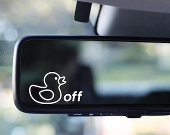 Duck Off 4x4 Aufkleber (2er Pack) Lustiger Off Road Ducking Aufkleber | Kleines Heckfenster Vinyl | Geländewagen Stimmung