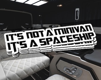 It’s Not a Minivan It’s a Spaceship Aufkleber: Lustiger Autoaufkleber für Van oder Geländewagen