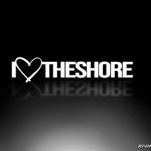 I Love The Shore Decal Sticker - Jersey Shore Beach Vinyl Graphic