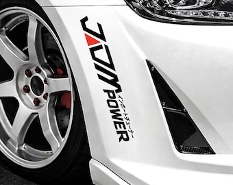 JDM Power Vinyl Aufkleber Aufkleber - Japanische Leistung Fender-Grafik für Autos, Drift, TUNER, Import, Sport Kompakte Fahrzeuge