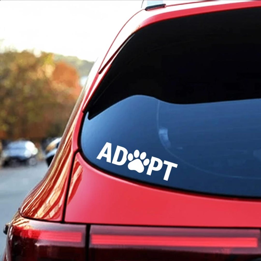 Adopt Paw Rescue Pet Decal – Adopt Don’t Shop Dog Rescue Sticker – Pet ...