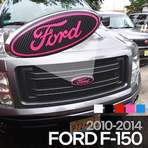 Ford F-150 2010-2014 (juego de 2) Revestimiento de vinilo de fibra de carbono: gráfico de vinilo, inserto, accesorio para auto, camioneta, calcomanías para camioneta