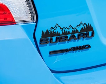 Gebirgskette OffRoad Emblem Vinyl Aufkleber - 4x4 Outdoor Adventure Forest Peaks Auto Abzeichen Aufkleber Wasserdicht