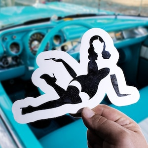PIN UP Girl Stockings Car Decal Sticker - Vinyl Graphic, Vintage, Sexy, 1950&#39;s USA, Classic, Garage Stickers, Man Cave, Wall, Bottle, Gift