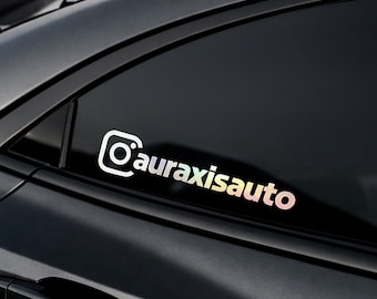 Benutzerdefinierte Instagram (2 PACK) Social Media Benutzername Vinyl Aufkleber - IG, TikTok, YouTube Griff für Autos, Fenster + mehrere Muster zur Auswahl