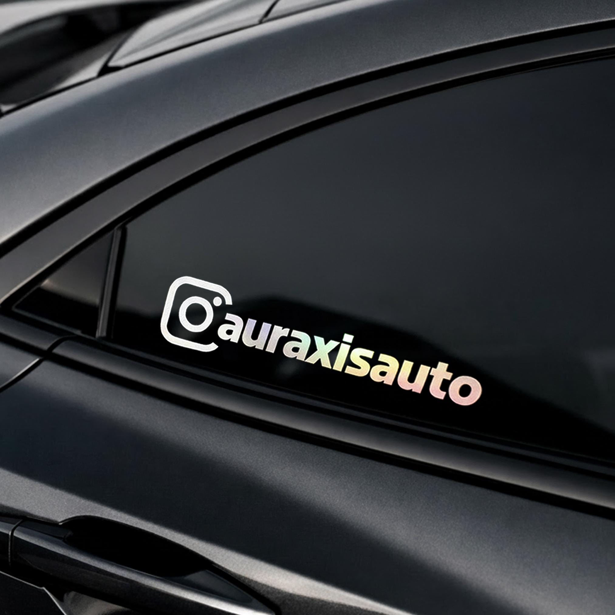Autocollant Vinyle Personnalisé Instagram Pour Voiture/moto - Taille S, Noir, Neuf