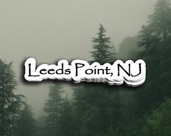 Jersey Teufel Vinyl Aufkleber: Leeds Point NJ, Pine Barrens Urban Legend