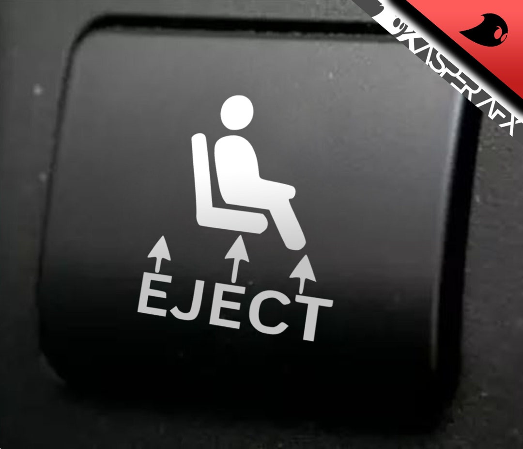 EJECT SEAT Button 2 Pack Fits All Cars Blank Button Decal Etsy