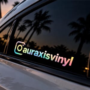 Custom Instagram (2 PACK) Social Media Username Vinyl Decal Sticker – IG, TikTok, YouTube Handle for Cars, Windows + Multiple Samples Choice