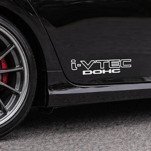 Paquete de 2 calcomanías I-VTEC DOHC - Gráfico de vinilo, aficionado a los coches, automovilismo, postura, entusiasta, carreras, deporte, drifting, Japón, JDM
