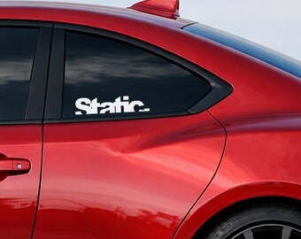 STATIC Car Culture Vinyl Decal – Lowered Stance Slammed Auto Racing Tuner Graphic for Enthusiast Car Window