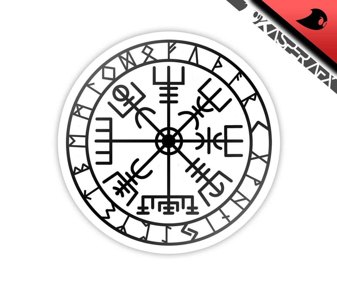 Viking Compass Decal Sticker Vinyl Graphic Wayfinder Etsy