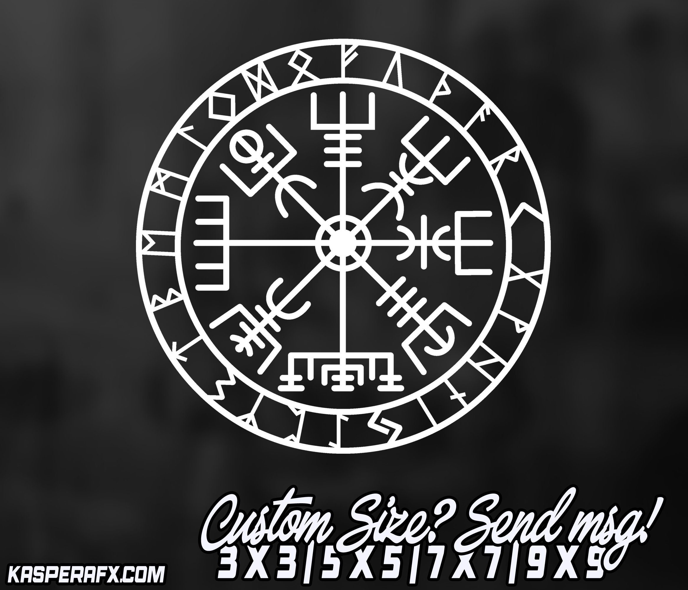 Viking Compass Decal Sticker Vinyl Graphic Wayfinder Etsy