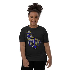 Barbados Zitat Map Kinder Jugend Kurzarm T-Shirt