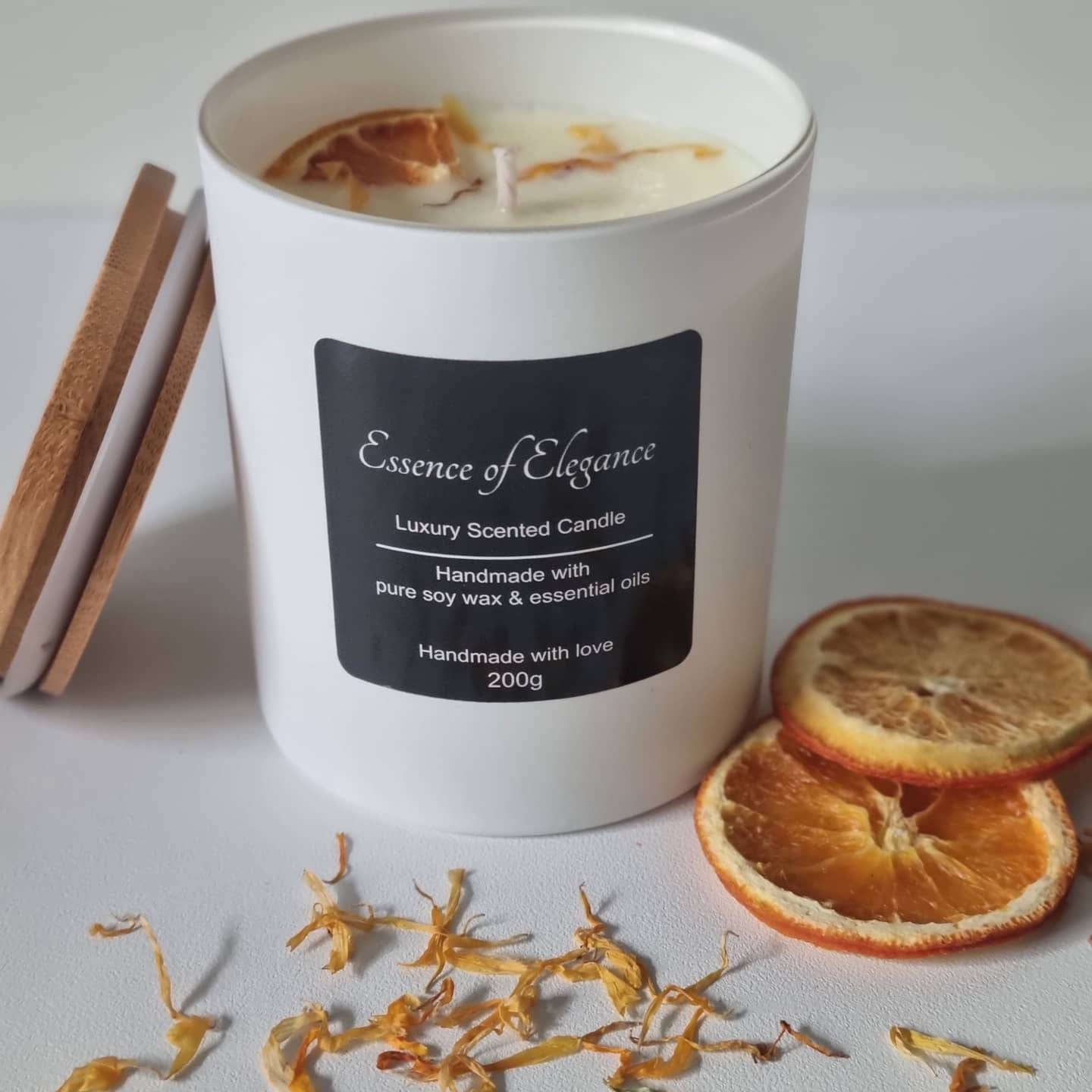 Orange & Bergamot scented candle Etsy