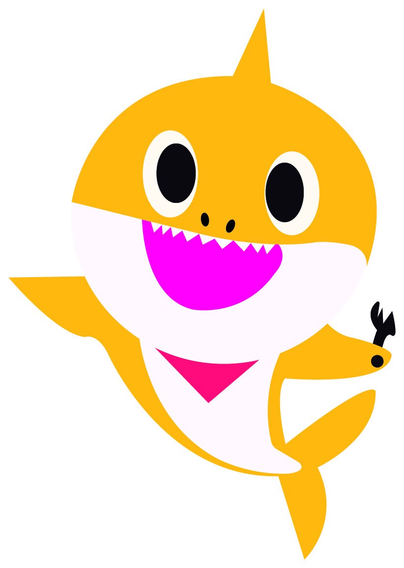 Yellow Baby Shark Illustration Etsy