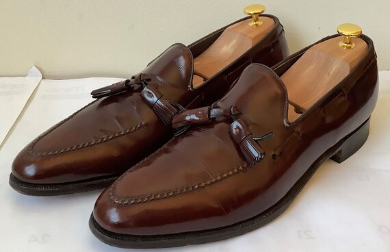 Johnston and Murphy Crown Aristocraft Loafer Shoes Burgundy | Etsy