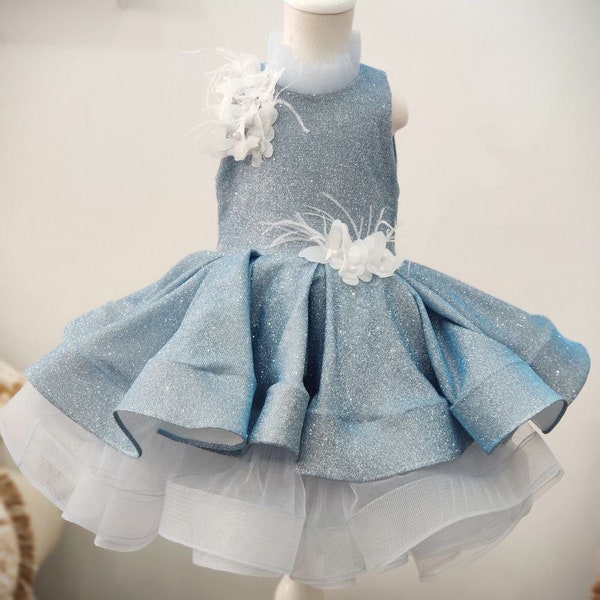 Butterfly Blue Dress Etsy