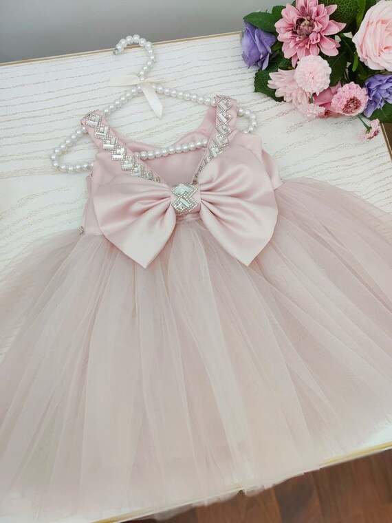 Flower Girl Blush Dress Toddler Light Pink Party Dress Blush Etsy