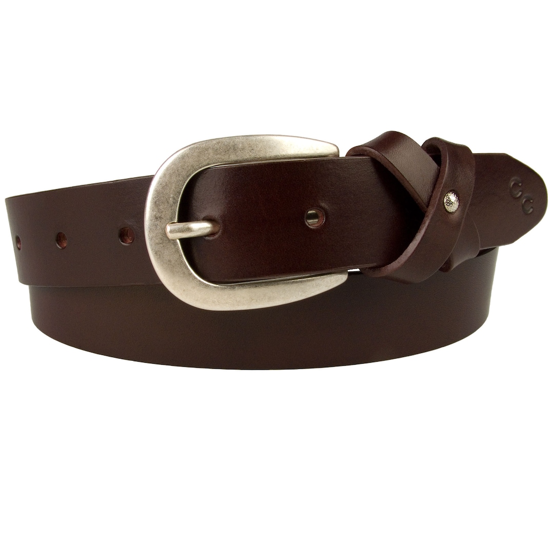 Mulberry Coloured Full Grain Leather Belt - Made in UK - Etsy display picture 3