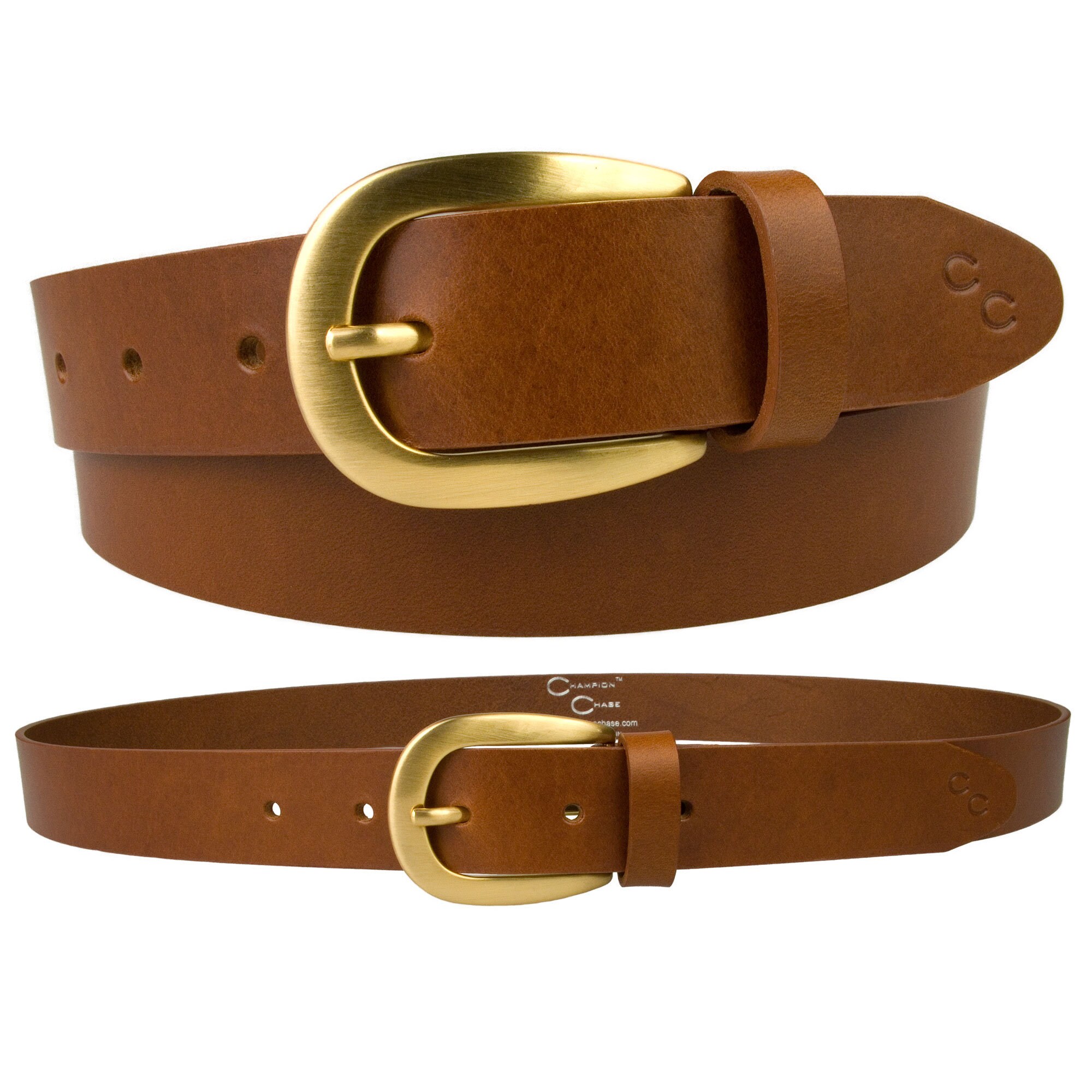 Tan Leather Belt With Gold Plated Buckle - Made in UK - Etsy