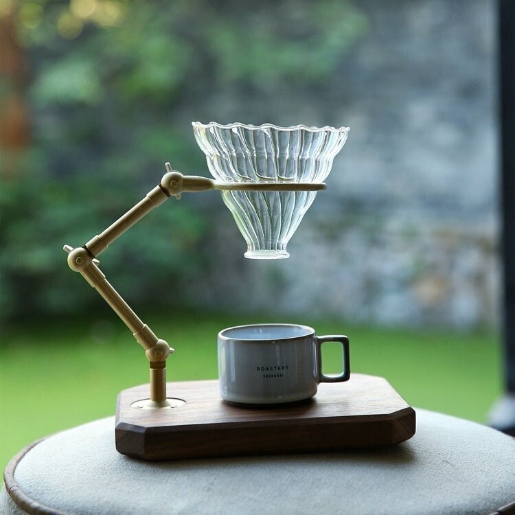 Adjustable Height Pour Over Coffee Dripper Stand. Costume Base