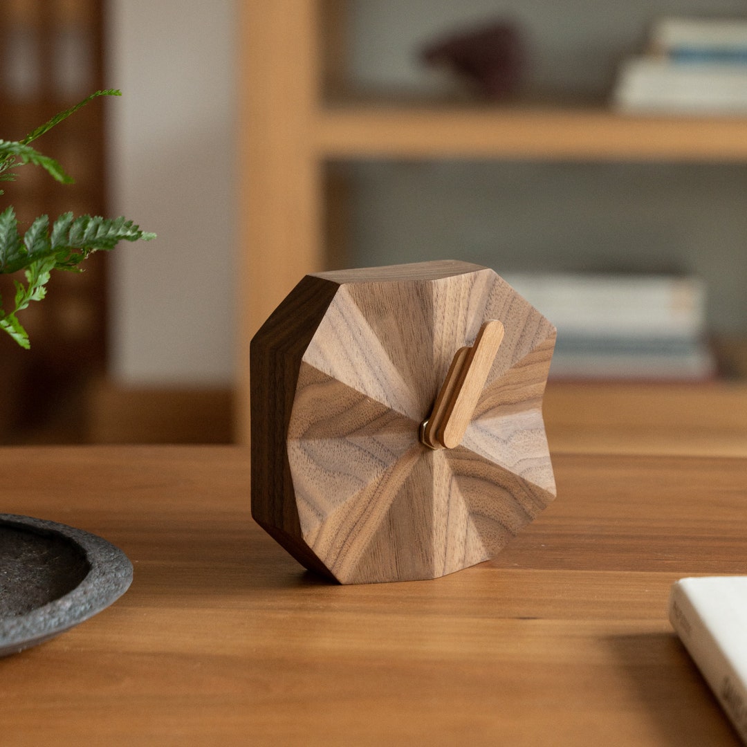 Unique Wood Table Clock Non Tickingdesk Decorsmall Desk - Etsy