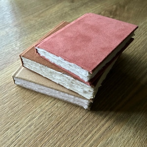 Cuadernos de dibujo de acuarela A4 y A5 / Trapo de algodón Khadi / 210 g/m² / 30 páginas / Diario de artista / Funda de libro de tela de sudor / Pincel gratuito