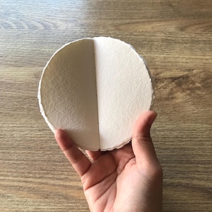 Cuaderno de bocetos redondo, acuarela de artista, papel de algodón 100 % Khadi, prensado en frío de 210 g/m², papeles de bellas artes, 28 páginas, cuaderno de viaje pequeño.
