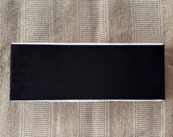 Black Landscape Watercolor Sketchbook, 320gsm, Khadi 100% Cotton Rag, CP, Handmade, Faux Suede Cover, Panoramic View Painting Notebook.