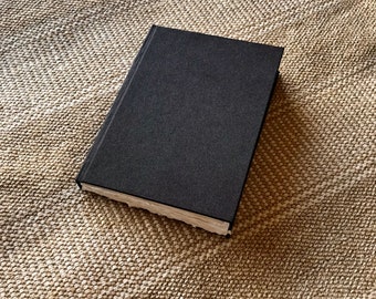 A6, A5, A4 Artist Watercolour Sketchbook | 30 Khadi 100% Cotton Rag Handmade Papers | Fine Art Journal | Black Satin Fabric Book Cover
