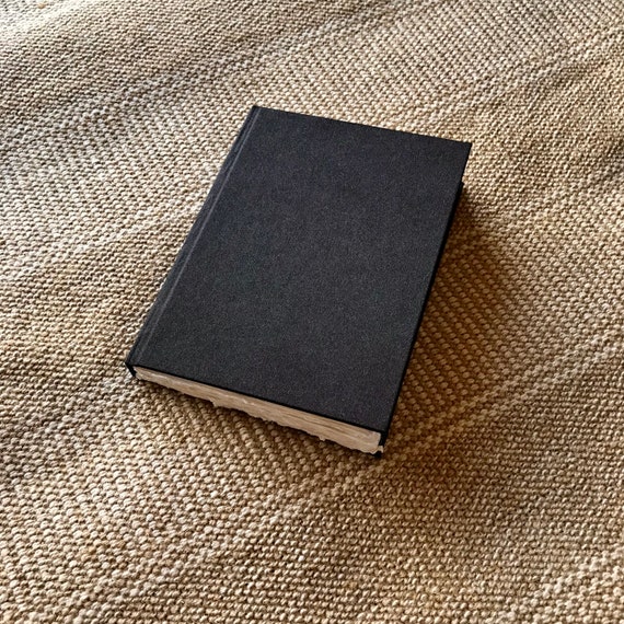 A6, A5, A4 Artist Watercolour Sketchbook | 30 Khadi 100% Cotton Rag Handmade Papers | Fine Art Journal | Black Satin Fabric Book Cover