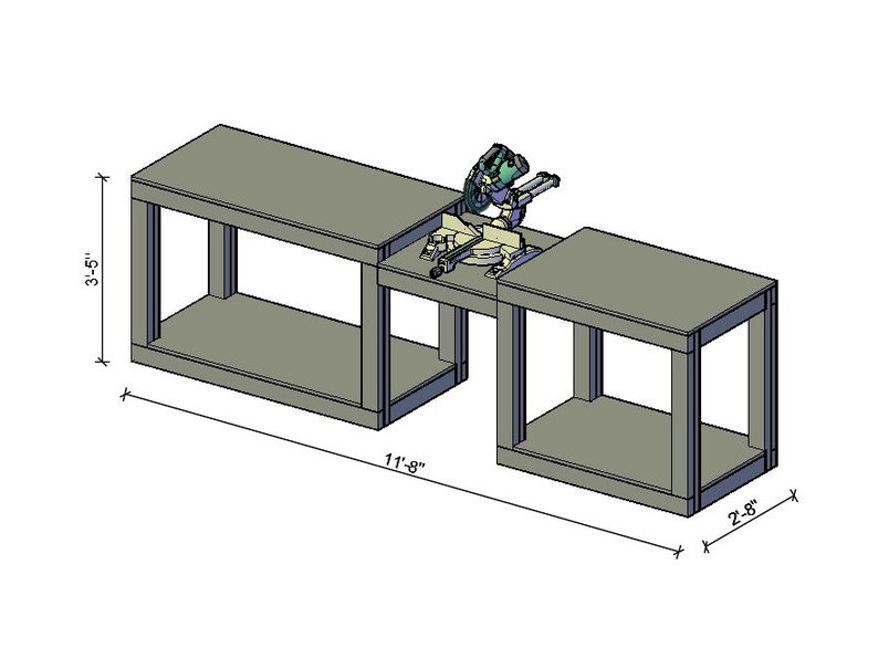 Workbench Plans, Miter Saw Table, Miter Saw Station, Build Plans, Step