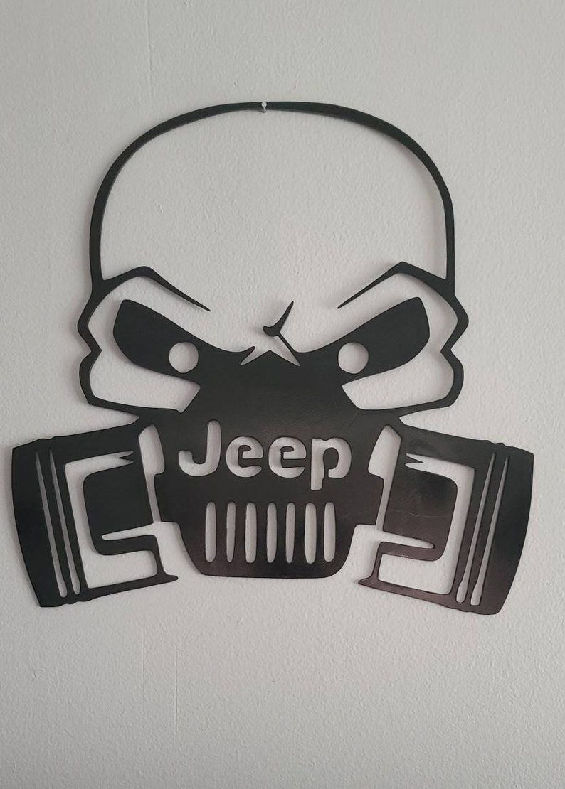 Skull With Jeep Mask Gas Mask Metal Art Jeep Art Metal Etsy