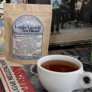 Lapis Lazuli Tea Blend | Blueberry, Gingko, & Blue Spruce Earl Grey Tea Blend | Crystal Tea Blend | Crystal Gift