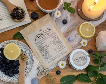 Athena's Tea Blend | Blueberry, Rosemary, & Lemon Darjeeling Tea Blend | Focus Tea Blend | Concentration Tea Blend